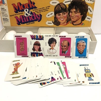Mork and Mindy Card Game Vintage 1978 TV Show Milton Bradley COMPLETE - Image 1 of 4