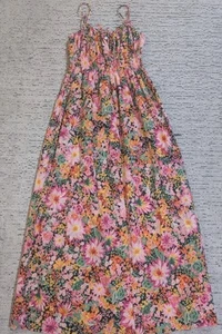 Vestido midi floral para mujer H&M línea A con escote de cerradura y correas ajustables - Imagen 1 de 6