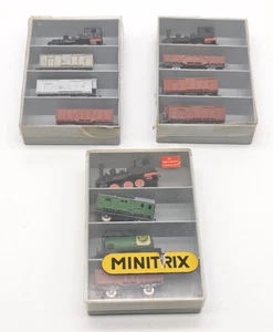 Minitrix N Vintage SchiebeTrix 3x locomotora de vapor 9x vagón fundido Alemania Occidental RARO - Imagen 1 de 4