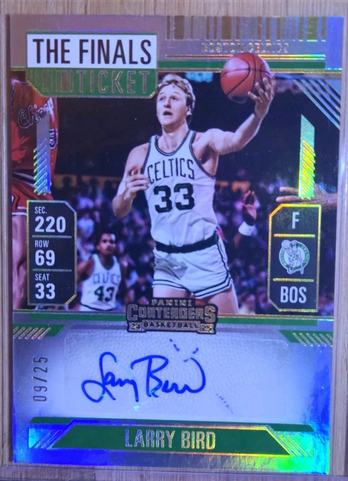 Panini Silhouette Finals Ticket Contenders Larry Bird Auto 09/25 - image 1 of 3