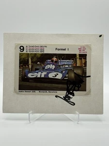 F1, JACKIE STEWART 3X FORMULA 1 WORLD CHAMPION SIGNED VINTAGE TRADING CARD - Picture 1 of 2