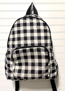 Coach Reiserucksack Gingham schwarz weiß Nylontasche faltbar verstaubar - Bild 1 von 12