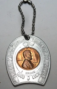 Vintage Grand Caverns, Grottoes VA Good Luck Wheat Penny Medaille 1957 - Bild 1 von 4