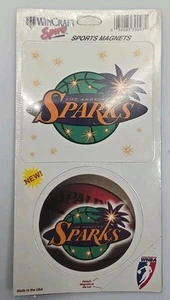 Vintage WNBA Los Angeles Sparks Sports Magnets by WinCraft – Sealed NOS - Picture 1 of 2