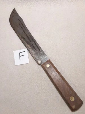 Cuchillo de chef carnicero hoja de acero al carbono vintage de la abuela de 7 pulgadas F Foto 1 de 4
