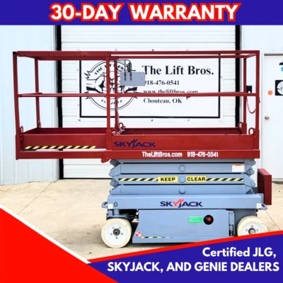Electric Scissor Lift Refurbished Skyjack SJIII 3219 19' Aerial Lift Genie JLG - Image 1 of 4