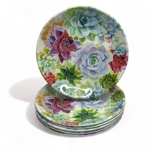Lote de 6 Platos de Cena Rachel Ashwell Floral Melamina 11" Jardín Primavera - Imagen 1 de 13