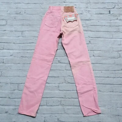 Jeans de mezclilla preencogidos vintage Deadstock Levis 501 hechos en EE. UU. nuevos rosas para jóvenes Foto 1 de 4