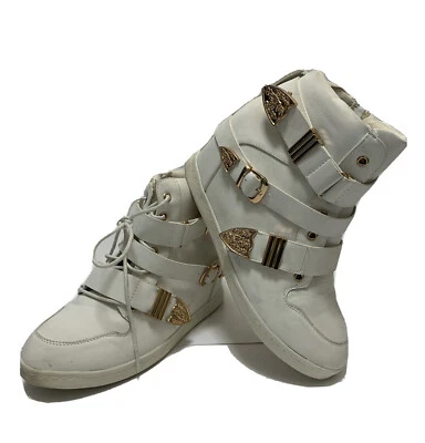 Botas LILIANA doradas con tachuelas y correa al tobillo talla 8 Foto 1 de 4