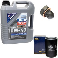 Engine oil set 10W-40 5 liters + oil filter SM 111 + screw for SEAT VW Golf III 1.9