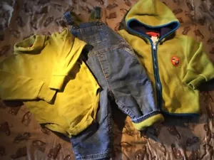 Vintage Gymboree 1998 Arctic Gear lined overalls jacket turtleneck bodysuit 12- - Picture 1 of 7