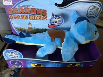 Dreamworks DRAGONS RESCUE RIDERS 14 inch Winger Plush WING FLAP ACTION Netflix  - Image 1 of 4