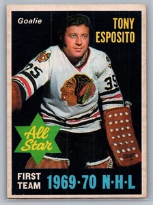 1970-71 O-Pee-Chee - All-Star Tony Esposito #234 - Salón de la fama en muy buena condición+ *tarjetas de texto* - Imagen 1 de 1