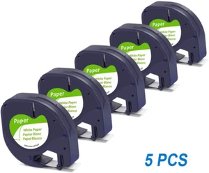 "Compatibile 5PK per nastro carta ricaricabile Dymo Label Maker Letratag LT 91330 1/2""" - Foto 1 di 9