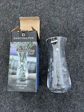 Dartington Bloom Vase Poppy Hand Made Glass Small 18cm Tall 8cm Diameter Boxed