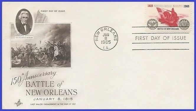 USA4 #1261 U/A ARTCRAFT FDC   Battle of New Orleans - Image 1 of 1