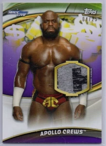 Camiseta Topps WWE 2019 Money in the Bank Superstar Reliquias Púrpura/25 APOLLO CREWS - Imagen 1 de 2