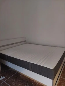 Ikea Letto Matrimoniale con Doghe 200x160cm e materasso a molle - Bianco - Foto 1 di 7