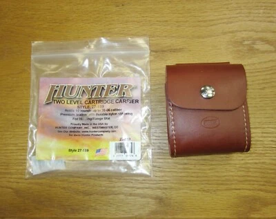 Portador de cartucho de dos niveles de cuero Hunter hasta 30-06 Foto 1 de 3