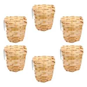 6 Pcs Bird Houses for outside Hanging Bamboo Nest Nests Bulk Laying Collection - Picture 1 of 12