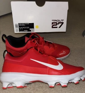 Nike Force Trout 9 Pro MCS FB2908-600 Red White Baseball Cleats Men's Size 11.5 - Picture 1 of 6