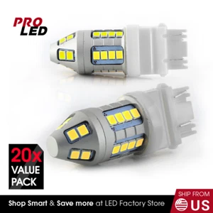 3157 3156 Xenon White Turn Signal Blinker Corner LED Light bulbs x 10 sets - Picture 1 of 9