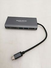 DeLock USB C HUB 7in1 mit HDMI und Displayport 4K, USB 3.0 Hub, PD 3.0 100 Watt