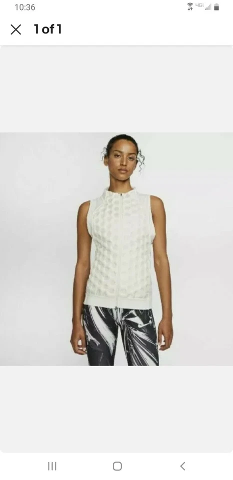 Nike AeroLoft Running Lightweight Vest Cream Size Medium Packable BV3851 133 - Image 1 of 1