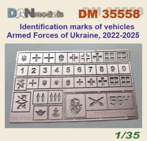 Modelos Dan 35558 1:35 Marcas de identificación de vehículos Fuerzas Armadas de Ucrania - Imagen 1 de 1