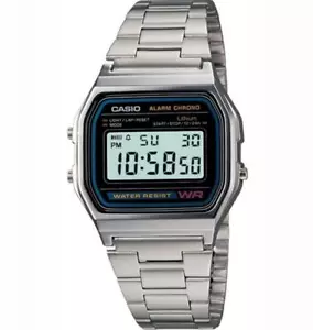 Orologio CASIO A158WA-1DF Uomo Donna Unisex VINTAGE Classico Acciaio Sveglia DD - Bild 1 von 5