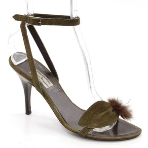Ladies Philosophy di Alberta Ferretti Ankle Strap Sandal 36 / 6 Green Heel Shoes - Picture 1 of 4
