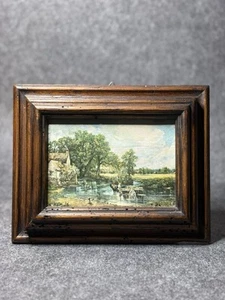 Early 20th Century Landscape And Sea View  Oil On Stone Plate Painting 17*21 cm - Picture 1 of 7