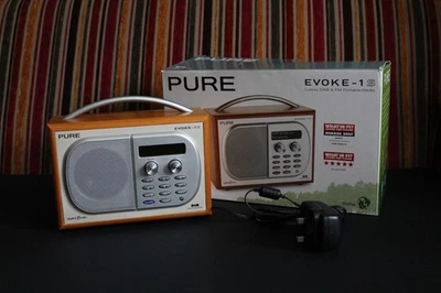 Pure Evoke-1S VL-60885 Luxury DAB/FM Digital Portable Radio with Power Lead Box - Image 1 of 4