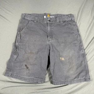Carhartt Carpenter Shorts Mens 36 Gray Relaxed Fit Flat Front Workwear Outdoor - Picture 1 of 9