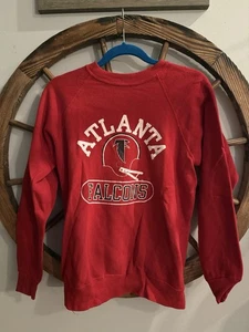 Vintage Atlanta Falcons Sweatshirt Medium Rot 90s ATL Gameday Tailgate NFL - Bild 1 von 3