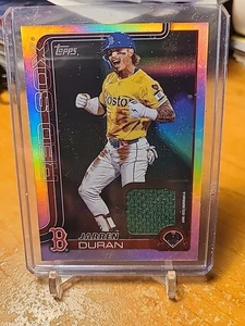 2025 Topps Serie 2 Real One Reliquias Jarren Duran #587 Medias Rojas - Imagen 1 de 4