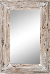 36 X 24 Inch Wall Mount Wood Frame Bathroom Vanity Mirror Rustic Horizontal/Vert - Picture 1 of 12