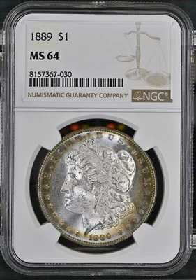 1889 Morgan Silver Dollar NGC MS-64 - Image 1 of 2