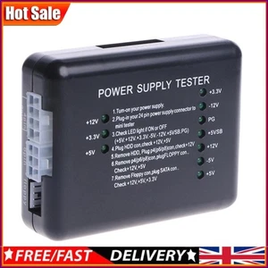 Komputer PC 20/24 Pin ATX SATA HDD Zasilacz Tester Pomiar Narzędzie diagnostyczne - Zdjęcie 1 z 8