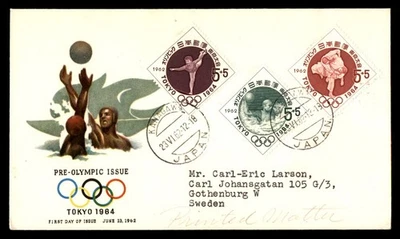 Mayfairstamps Japan FDC 1962 Olympic Sports Water Volleyball First Day Cover aau - Image 1 of 2