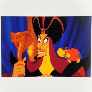 Jafar Iago Postcard Aladdin Disney Animation Collection 100 Characters Villains - Picture 1 of 2