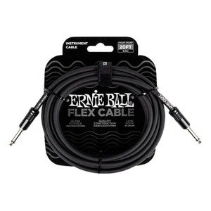 BLACK 20′ Instrument Cable ERNIE BALL FLEX 6435 Straight/Straight - Picture 1 of 8