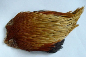 Cou de coq Indien BRUN ROUX CLAIR montage mouche  cock neck rooster cape hackle - Imagen 1 de 1