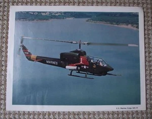 1973 Bell Helicopters US Marine Corps AH 1 Cobra A4 Colour Advertising Plate - Picture 1 of 2