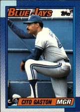 1990 Topps Toronto Blue Jays Baseball Card #201 Cito Gaston MG