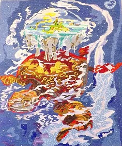 Discworld Great A'tuin the turtle gezählt Kreuzstich Kit/Karte 14er Jahre aida - Bild 1 von 3