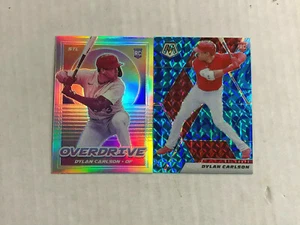 DYLAN CARLSON LOT OF 2 2021 Mosaic BLUE CAMO PRIZM RC + Overdrive HOLO PRIZM RC! - Picture 1 of 3