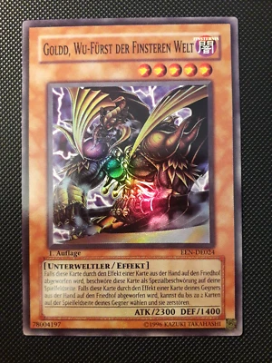 Yu-Gi-Oh! Goldd, Wu-Fürst der Finsteren Welt, EEN-DE024, Super Rare, 1. A., NM - Bild 1 von 4
