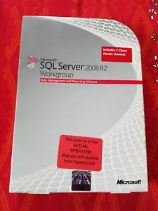 Open Box - A5K-02817 Microsoft SQL Server 2008 R2 Workgroup 5 CAL - Picture 1 of 5