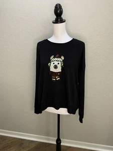 CYNTHIA ROWLEY LAMA BLACK SWEATER Woman Size L - Picture 1 of 8